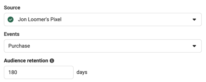 Website Custom Audience Purchase